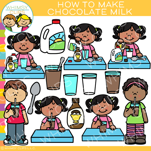 How to Make Chocolate Milk Clip Art