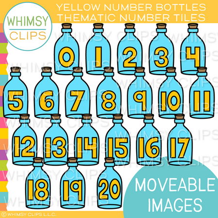 Thematic Number Tiles Clip Art- BOTTOMLESS BUNDLE - Moveable Clip Art